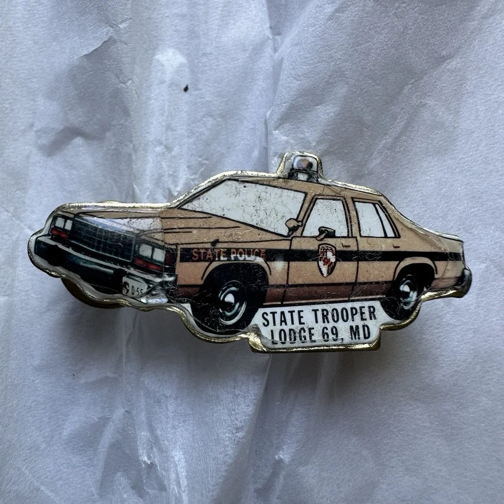 Vintage State Trooper Lodge 69 MD‎ Maryland State Police Cruiser Pin